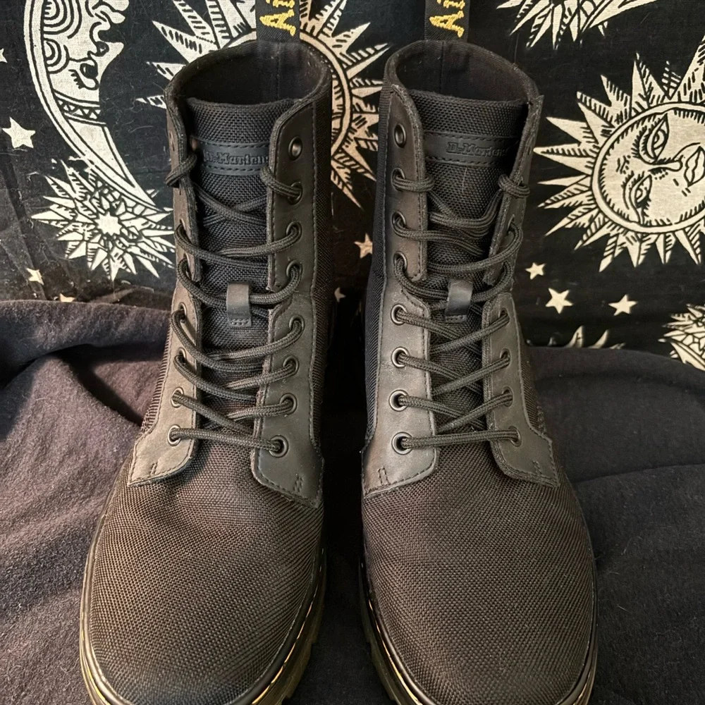 Dr. Martens Black Mesh Combat Boots size 9 - Picture 3 of 4